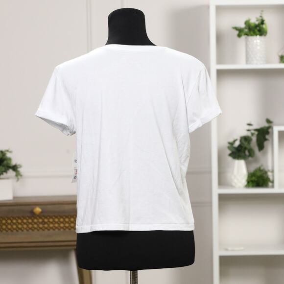 Sundry NWT Classic Elevated Essential Minimalist White Tee in Pima Cotton Size M - Picture 6 of 14